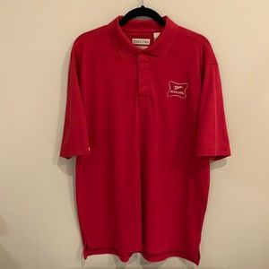 Miller HighLife Red Short Sleeve Polo Shirt L NWOT